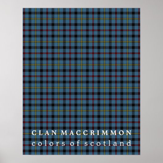 Poster Clan MacCrimmon couleurs de Tartan écossais (Devant)