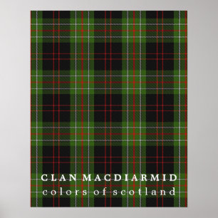 Poster Clan MacDiarmid Couleurs de Tartan écossais