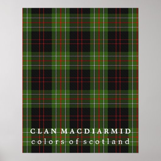 Poster Clan MacDiarmid Couleurs de Tartan écossais (Devant)