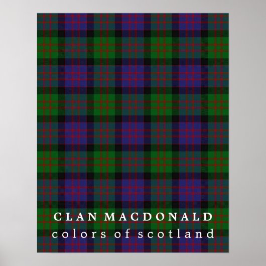 Poster Clan MacDonald Couleurs d'Ecosse Tartan (Devant)