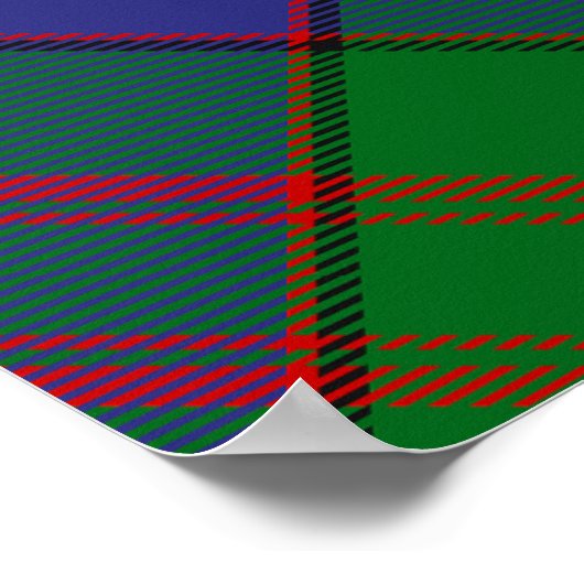 Poster Clan MacDonald Crest sur Tartan (Coin)