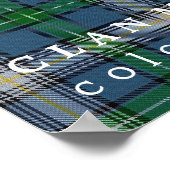 Poster Clan MacDowall Couleurs de Tartan écossais (Coin)