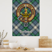 Poster Clan MacDowall Crest sur Tartan (Cuisine)