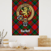 Poster Clan MacDuff Crest sur Tartan (Cuisine)
