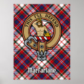 Poster Clan MacFarlane Crest sur le tatan de robe (Devant)