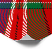 Poster Clan MacFarlane Crest sur Red Tartan (Coin)
