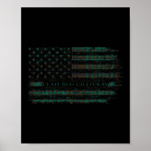 Poster Clan Macgillivray Chasse Drapeau Scottish Tartan U