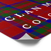 Poster Clan MacGillivray Couleurs de Tartan écossais (Coin)