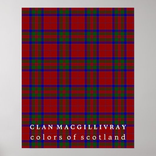 Poster Clan MacGillivray Couleurs de Tartan écossais (Devant)