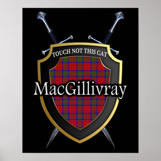 Poster Clan MacGillivray Scottish Shield & Swords (Devant)