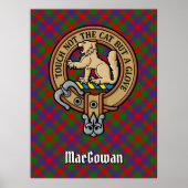 Poster Clan MacGowan Crest sur Tartan (Devant)