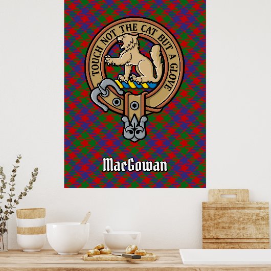 Poster Clan MacGowan Crest sur Tartan (Cuisine)