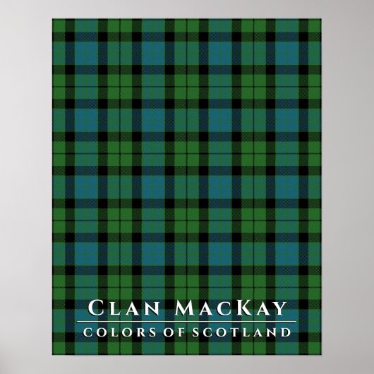 Poster Clan MacKay Couleurs d'Ecosse 2 tarte antique (Devant)