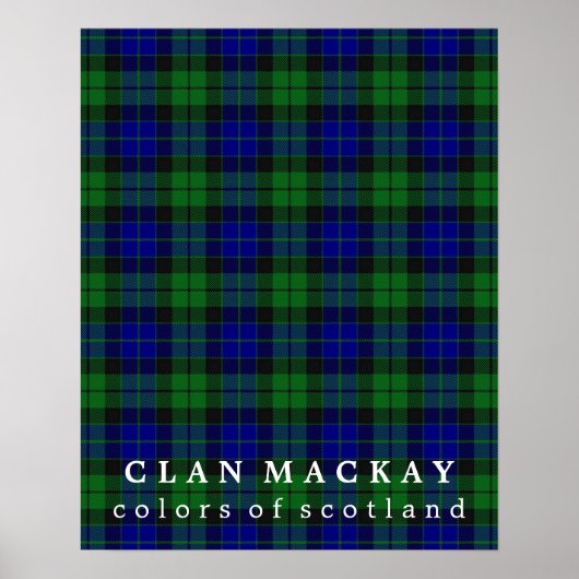 Poster Clan MacKay Couleurs d'Ecosse Tartan (Devant)