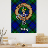 Poster Clan MacKay Crest sur Tartan (Cuisine)