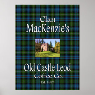 Poster Clan MacKenzie's Old Castle Leod Coffee Co.