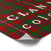 Poster Clan MacKinnon Couleurs de Tartan écossais (Coin)