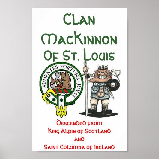 Poster Clan MacKinnon St. Louis (Devant)