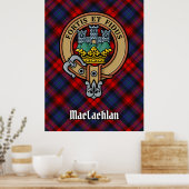 Poster Clan MacLachlan Crest sur Tartan (Cuisine)