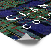 Poster Clan MacLaren Couleurs de Tartan écossais (Coin)