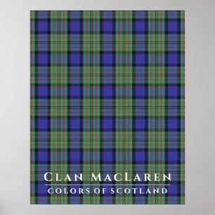 Poster Clan MacLaren Couleurs écossaises 2 Tartan Plaid