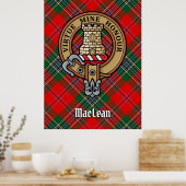 Poster Clan MacLean Crest sur Tartan (Cuisine)