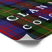 Poster Clan MacLennan Couleurs du Tartan écossais (Coin)