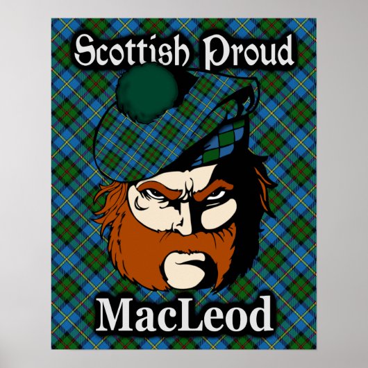 Poster Clan MacLeod Scottish Tartan (Devant)
