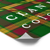 Poster Clan MacMillan Couleurs de Tartan écossais (Coin)