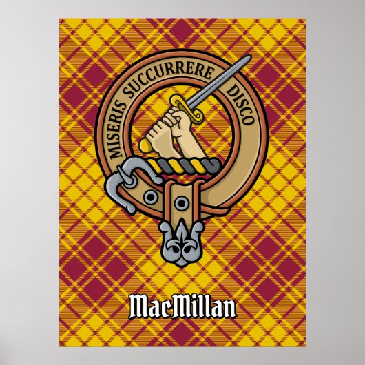 Poster Clan MacMillan Crest sur le tatan de robe (Devant)