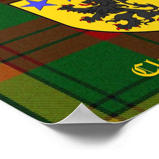 Poster Clan MacMillan Tartan et Shield (Coin)