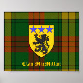 Poster Clan MacMillan Tartan et Shield (Devant)