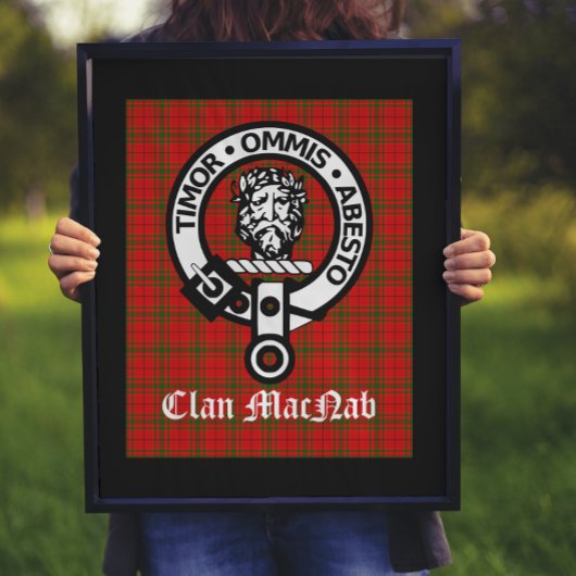 Poster Clan MacNab Crest Badge et Tartan