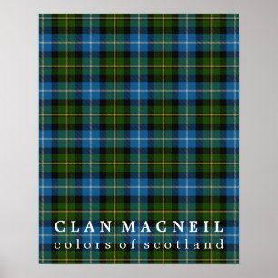 Poster Clan MacNeil Couleurs de Scotland Tartan