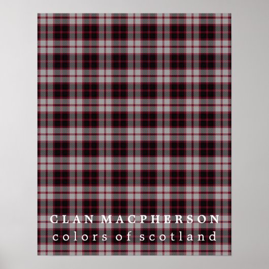 Poster Clan MacPherson Couleurs du Tartan écossais (Devant)