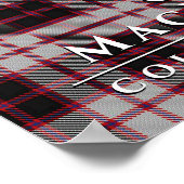 Poster Clan MacPherson Couleurs écossaises 2 Tartan (Coin)