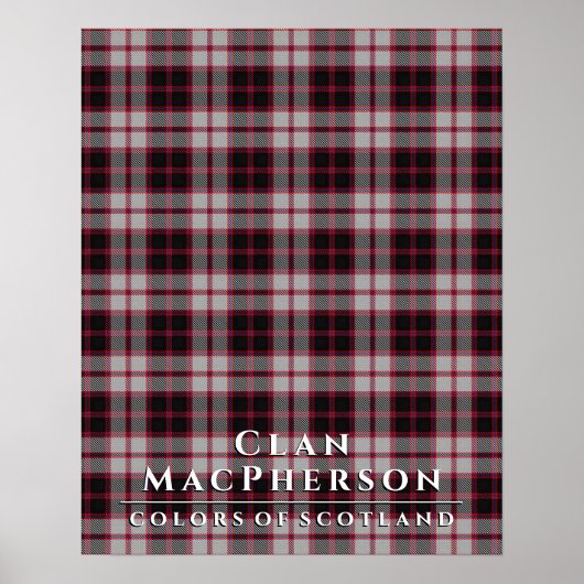 Poster Clan MacPherson Couleurs écossaises 2 Tartan (Devant)