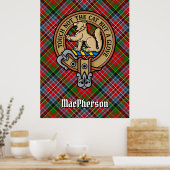 Poster Clan MacPherson Crest sur Tartan (Cuisine)
