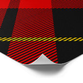 Poster Clan MacQueen Crest sur Tartan (Coin)