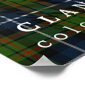 Poster Clan MacRae Couleurs de Tartan écossais (Coin)