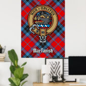 Poster Clan MacTavish Crest sur Tartan (Bureau à domicile)