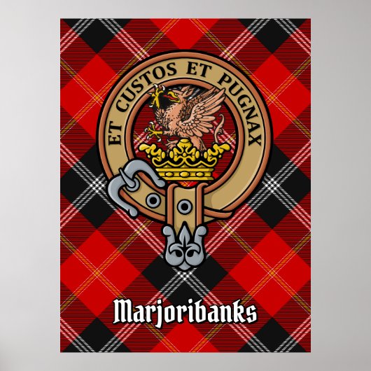 Poster Clan Marjoribanks crête sur Tartan (Devant)