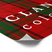 Poster Clan Maxwell Couleurs écossaise Tartan (Coin)