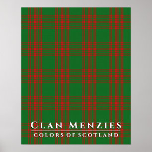 Poster Clan Menzies Couleurs d'Écosse 2 Tartan de chasse