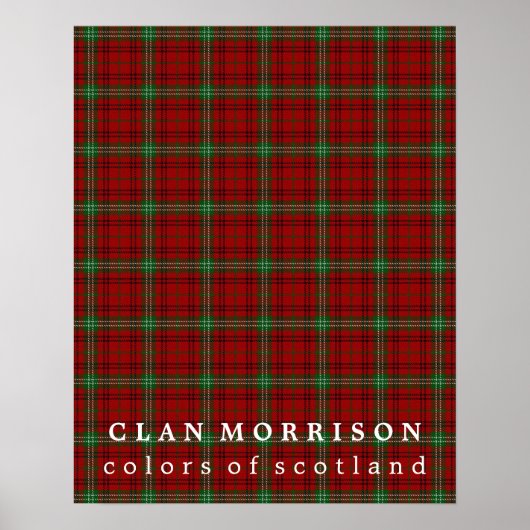 Poster Clan Morrison Couleurs écossaises Tartan (Devant)