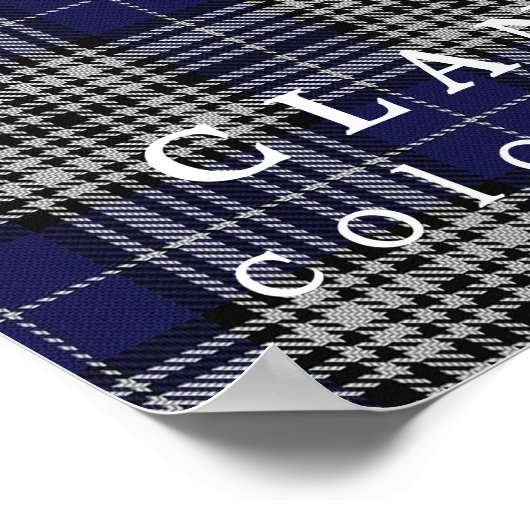 Poster Clan Napier Couleurs écossaises Tartan (Coin)