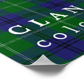 Poster Clan Oliphant Couleurs écossaise Tartan (Coin)