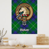 Poster Clan Oliphant Crest sur Tartan (Cuisine)