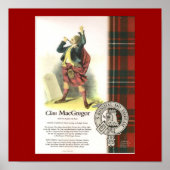 Poster Clan Plaid MacGregor sur toile (Devant)