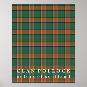 Poster Clan Pollock Colors of Scotland Tartan